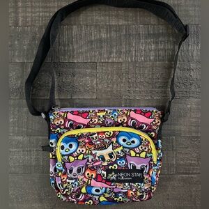 Tokidoki Neon Star Crossbody Bag Kawaii Y2K Adjustable Strap Rare Print